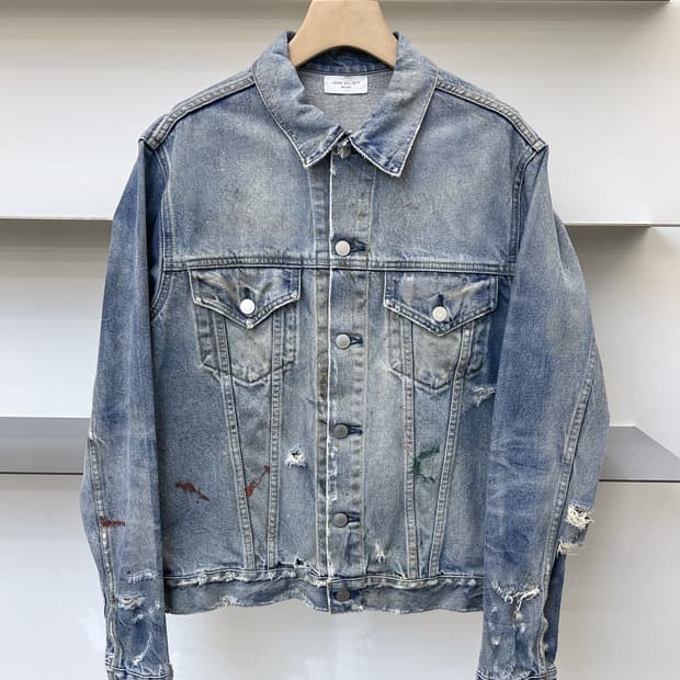 존 엘리엇 19s/s 디스트레스드 페인티드 자켓