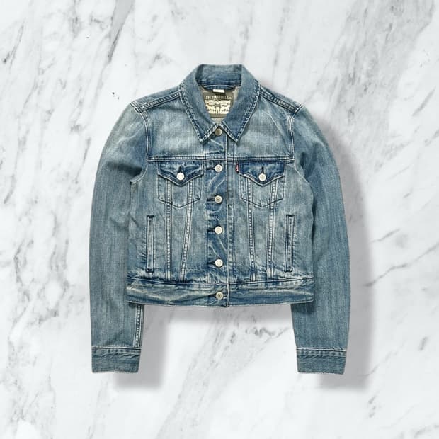 리바이스 스탠다드 데님 크롭 자켓 