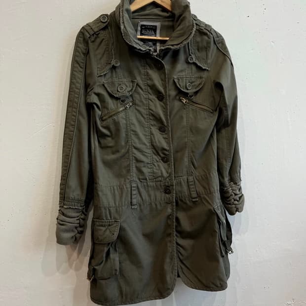 본더치 디테일 카키 야상 자켓 y2k 빈티지
