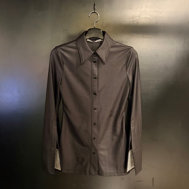 알렉산더왕 블랙 글로시 셔츠