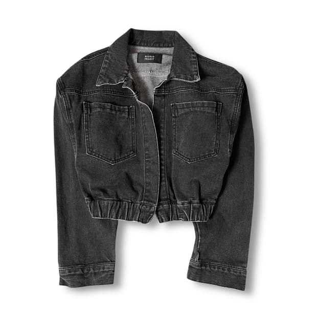 800910 프로젝트 그레이 데님 크롭 자켓