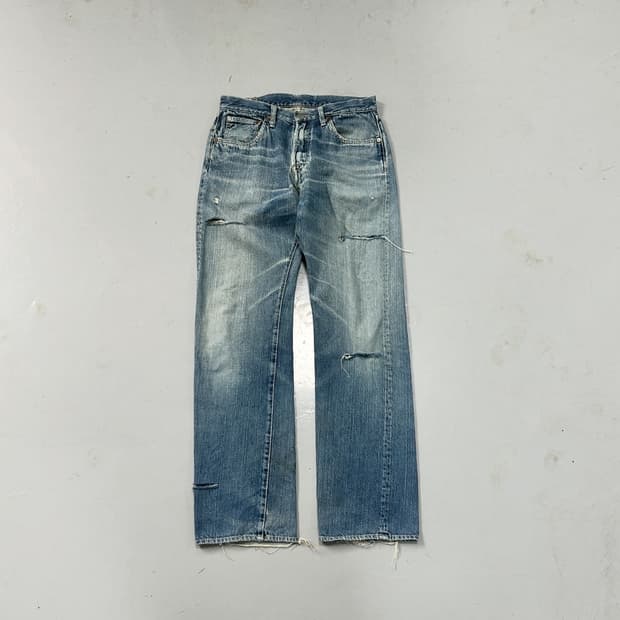 45rpm 워시드 셀비지 데님 팬츠