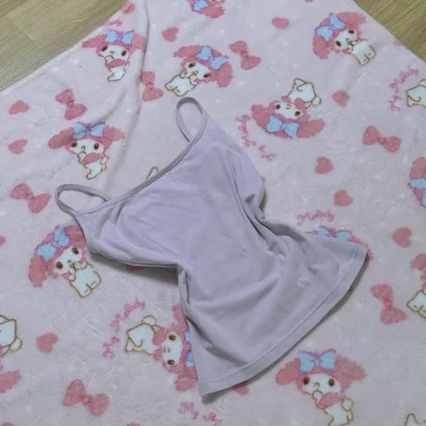 라벤더색 딱붙 나시 슬리브리스 히메갸루 러블리 stc진리이코핑세