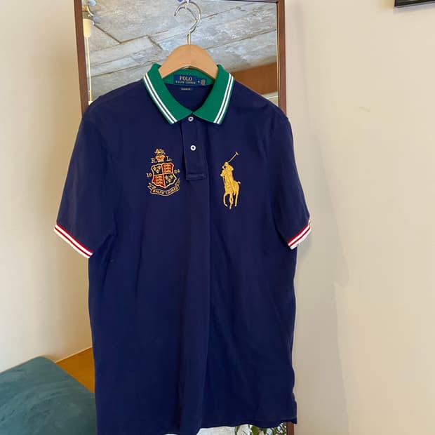 폴로 랄프로렌 네이비 반팔카라티