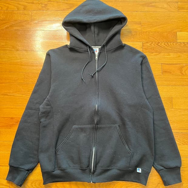 러셀 애슬레틱 스웻 후드집업 블랙