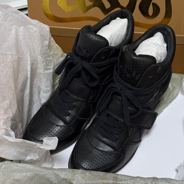 37 애쉬 웨지힐 보위 블랙 240 미착용 새상품