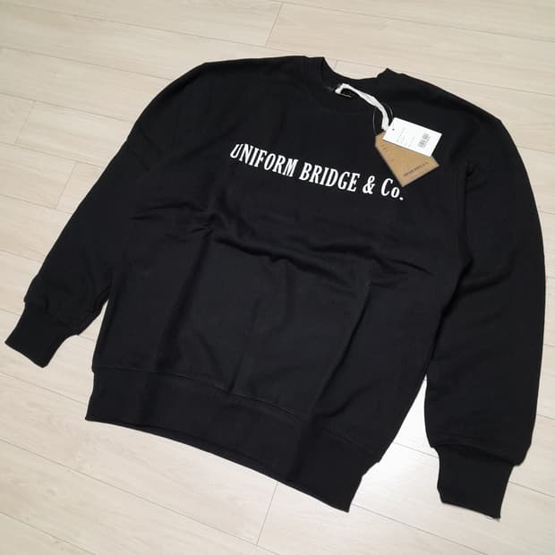 💥(새상품) 유니폼브릿지 스웻셔츠 맨투맨 블랙 (L) 