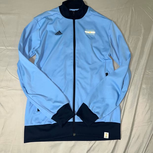 ✨Adidas✨ skyblue zipup 아르헨치나 바켄바우어 져지