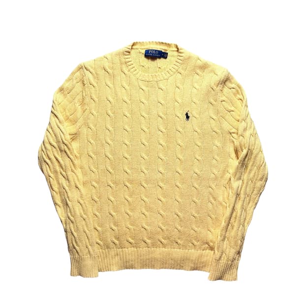 폴로 꽈배기 니트