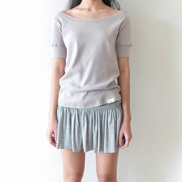 샵페어리 rib half top (greyish beige)