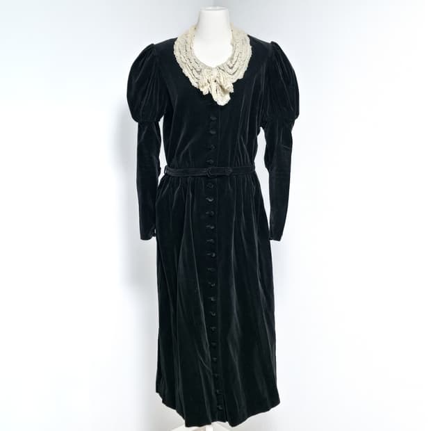 핑크하우스 레이스 리본 벨벳 원피스 드레스