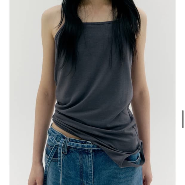카셀 3 WAY LAYERED SLEEVELESS, CHARCOAL