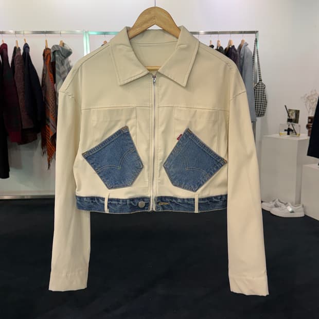 [L] 리메이크 커스텀 리바이스 데님 청자켓