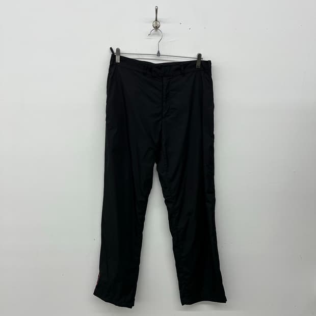 프라다 빈티지 나일론 팬츠 블랙 31in