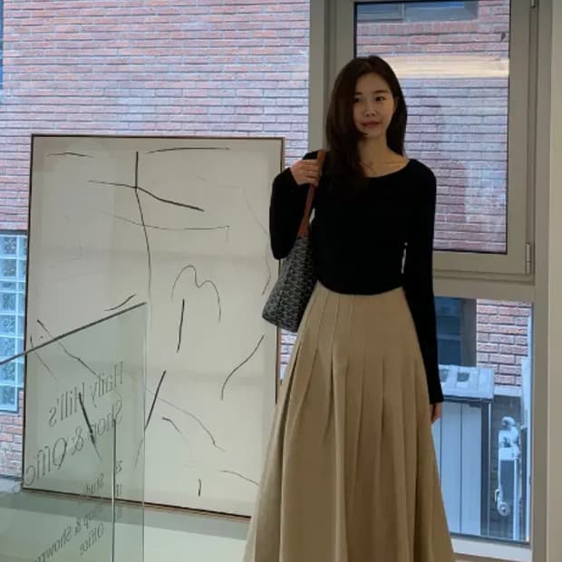 프로스트제이 비비 플레어 스커트 - 롱,S