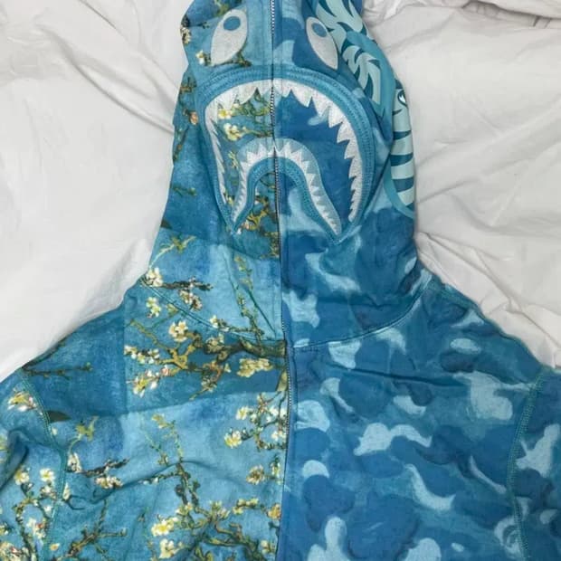 베이프 반고흐 샤크후드 블루 L