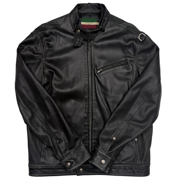 빈폴 블랙 라이더 레더 자켓 L