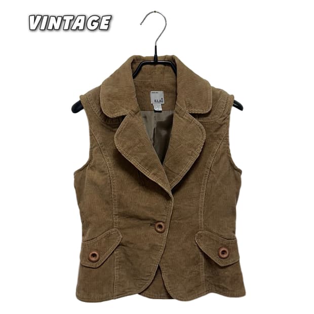 vintage 코듀로이 베스트 자켓