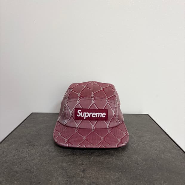 (OS) 슈프림 박스로고 캠프캡 모자 체인링크 레드