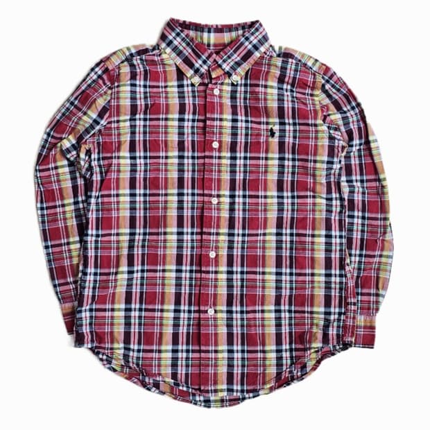 폴로 랄프로렌 키즈 체크 셔츠 130