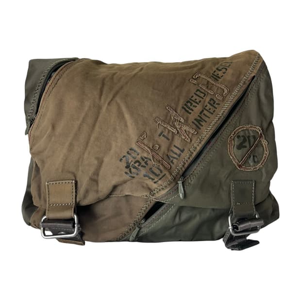 [DIESEL] 00s 디젤 밀리터리 투톤 크로스백