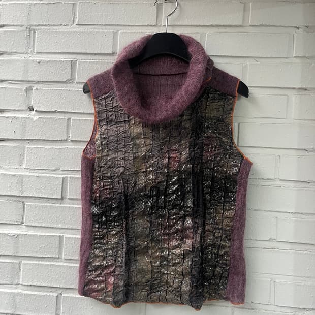 Noir Riviere mohair blend vest
