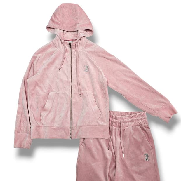 S Juicy Couture 쥬시꾸뛰르 벨루어 로고 트레이닝 셋업