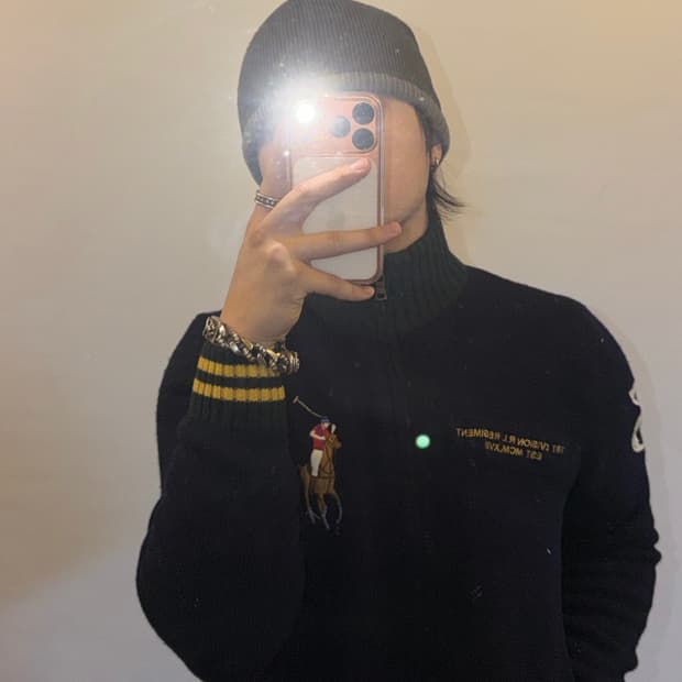 폴로 빅포니 램스울 니트집업