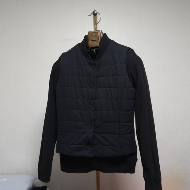 90 ) 볼빅 여성 골프 방풍 니트 패딩 조끼