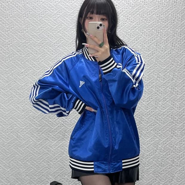 아디다스 올드스쿨 레트로 90s 딥블루 바시티자켓 105 C12612