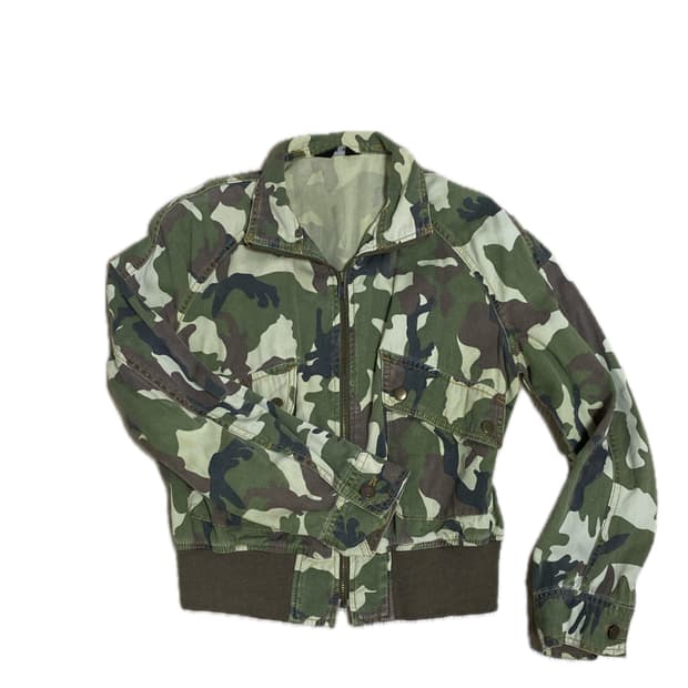 카모 크롭 자켓
