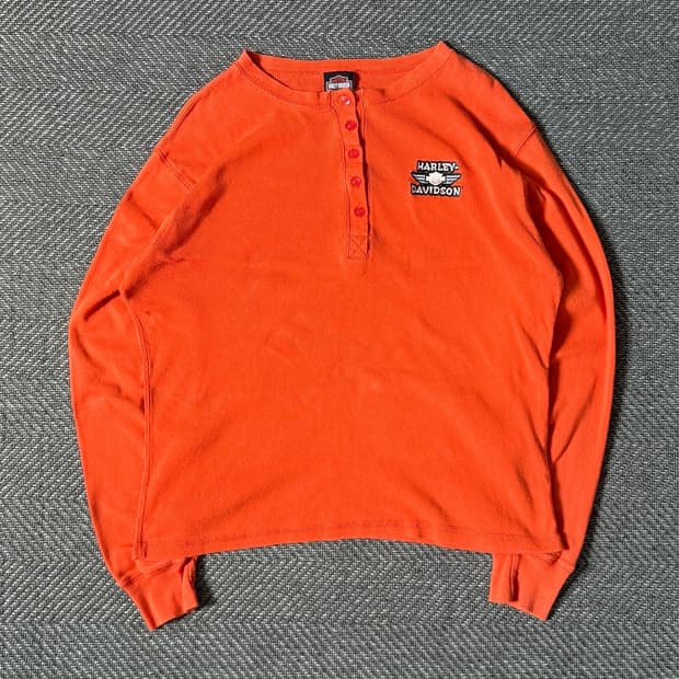 90s USA 할리 데이비슨 헨리넥 롱슬리브 (100-105)
