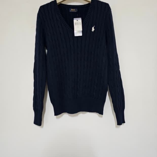 랄프로렌 코리아정품 (백화점판) 꽈배기니트 M 새상품 