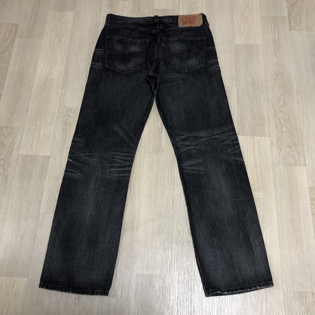 (32) 00's 리바이스 Levi's 501 디스트로이트 흑청 데님 