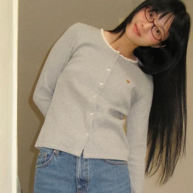 론론 가디건 (grey)