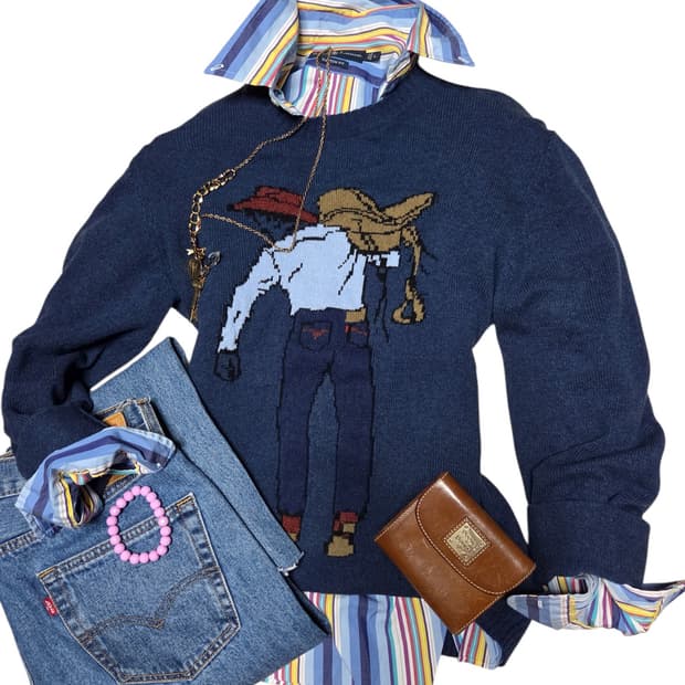 (새상품) 리바이스 웨스턴 카우보이 니트 S(남녀공용)