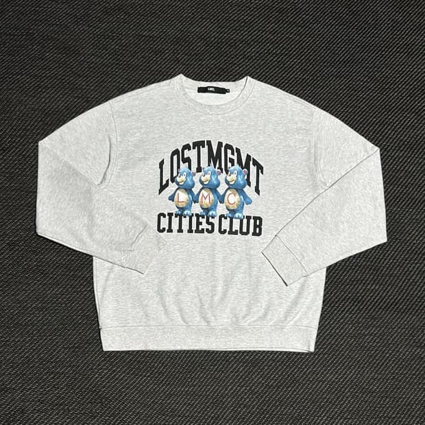 [M] LMC 엘엠씨 어센틱 베어 그레이 맨투맨