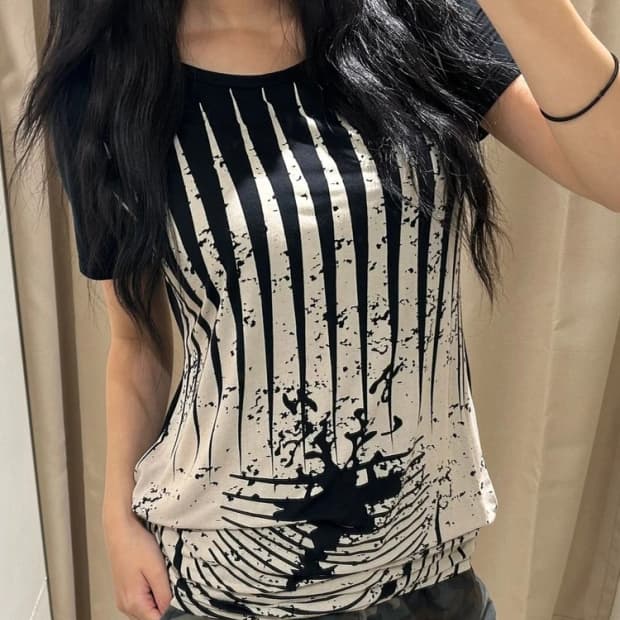 Selected 00's JAPAN 빈티지 펑크 반팔 티셔츠 R2979