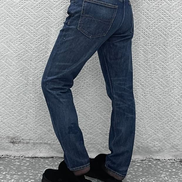 폴로 랄프로렌 스트릿 키치 커스텀 페인팅 데님팬츠 33인치 C10969