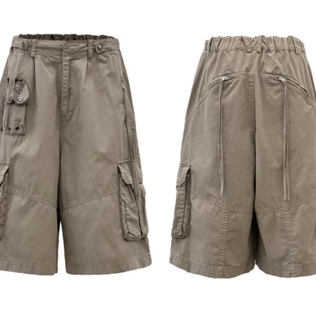나체 WASHING CARGO HALF PANTS (UNISEX)