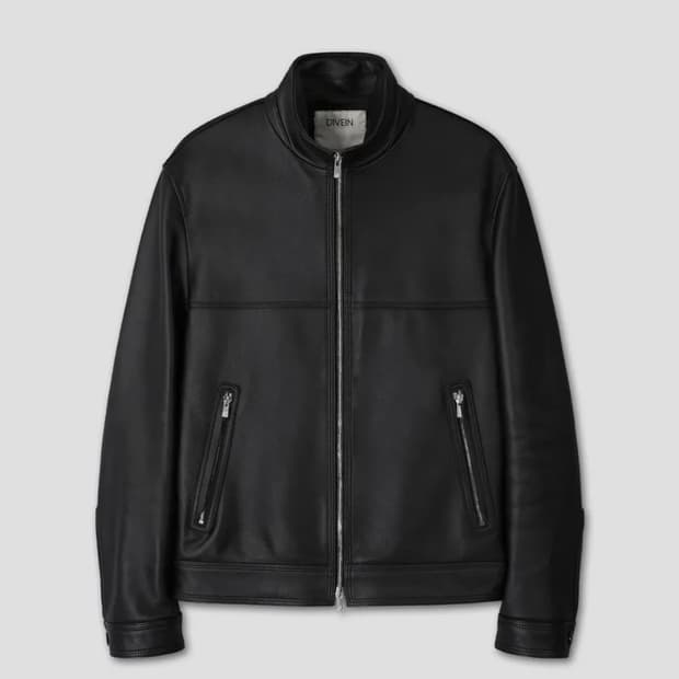 다이브인 램스킨 하이넥 레더 자켓 1