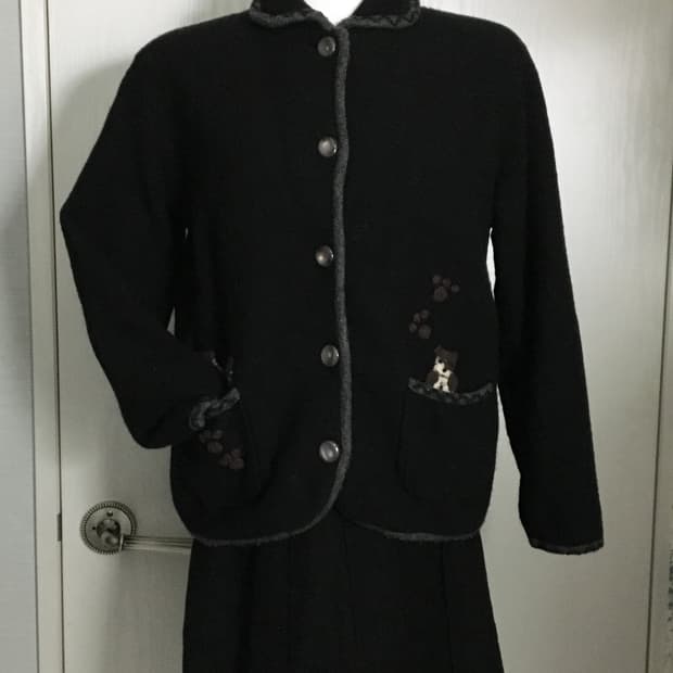 모리 강아지 모직 자켓 가디건