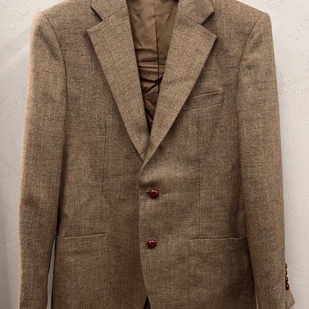 구아벨로X포르멘테라 브라운 헤링본 자켓