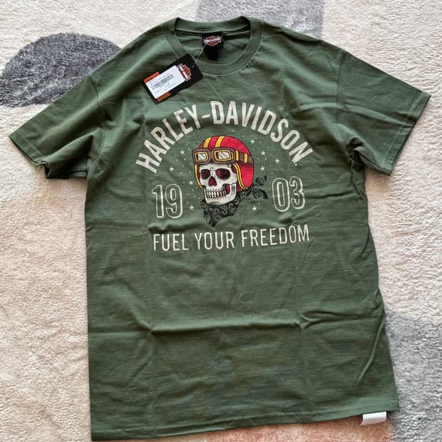 [M] (새상품) 할리데이비슨 트레디션 밀리터리 티셔츠
