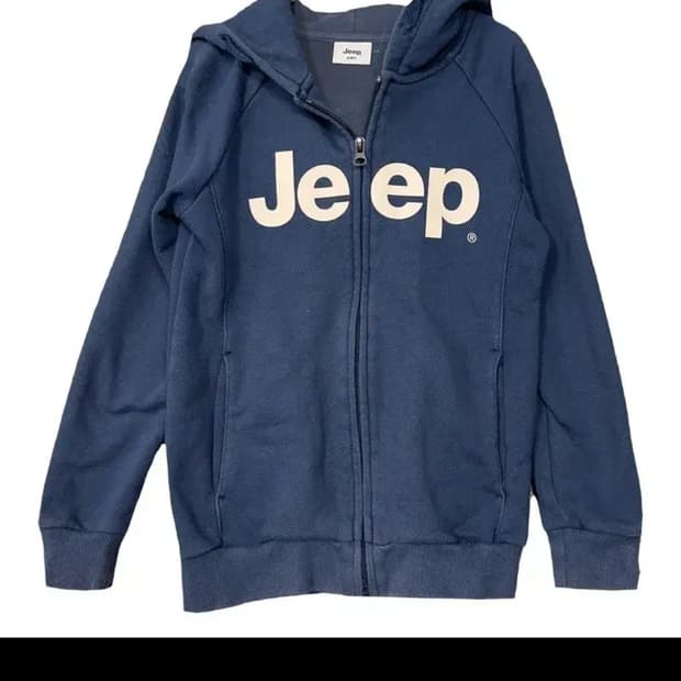 지프 jeep 키즈 후드집업 네이비 130