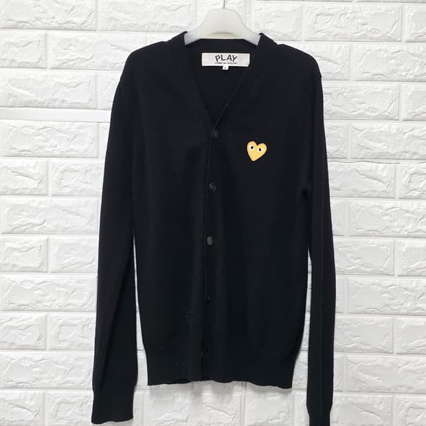 택포// 꼼데가르송 PLAY 블랙 가디건 S-M