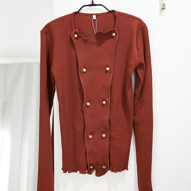 Button-up Cotton Sweater