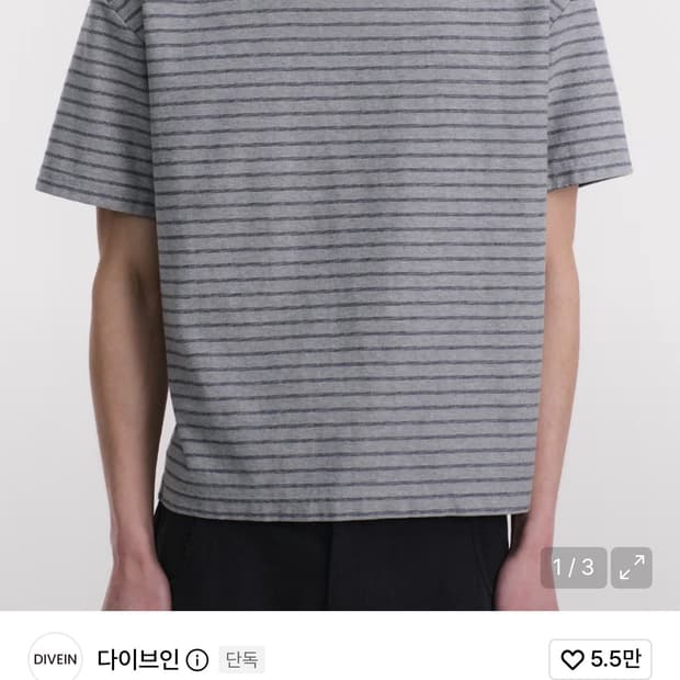 다이브인 RAW-STRIPE COTTEN T-SHIRTS