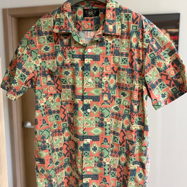 (L) RRL 아즈텍 우븐 캠프 셔츠 