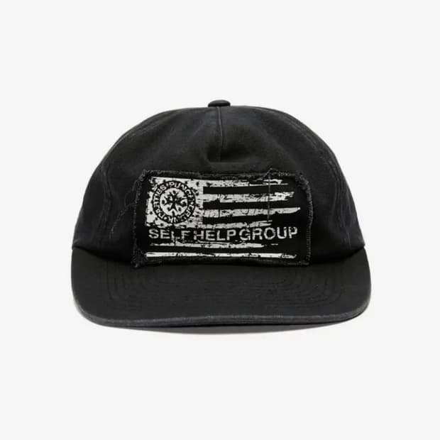 펀치드렁크파티즈 Parties Flag Washed Cap 블랙